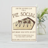 Peanut Butter Pie Social Party Dessert Bake Sale Kaart (Staand voorkant)