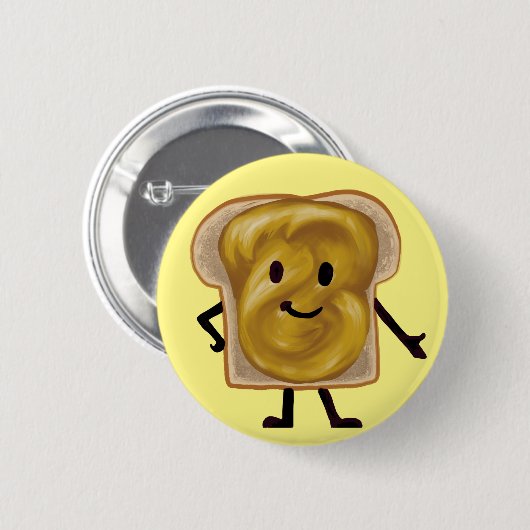 Peanut Butter Sandwich Buddy Ronde Button 5,7 Cm (Voorkant /achterkant)