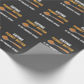 Peanut Butter Spoon Breakfast Favorite Sport Food Cadeaupapier (Hoek)