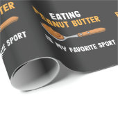 Peanut Butter Spoon Breakfast Favorite Sport Food Cadeaupapier (Rol Hoek)