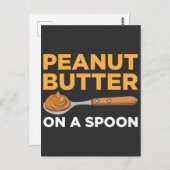 Peanut Butter Spoon Foodie Breakfast Briefkaart (Voorkant / Achterkant)