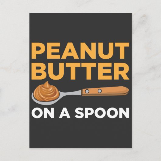 Peanut Butter Spoon Foodie Breakfast Briefkaart (Voorkant)