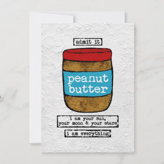 Peanut Butter Wenskaart - Funny Food Kaart (Voorkant)