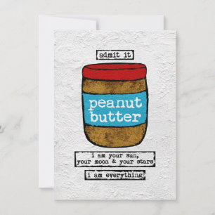 Peanut Butter Wenskaart - Funny Food Kaart