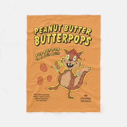 Peanut Butterpops Fleece Deken (Voorkant)