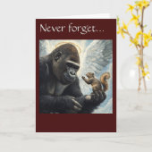 Peanut de eekhoorn en Harambe nooit vergeten Kaart (Gele Bloem)