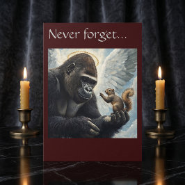Peanut de Eekhoorn en Harambe Nooit Vergeten Kaart