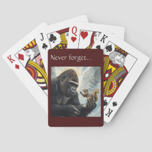 Peanut de Eekhoorn en Harambe Nooit Vergeten Pokerkaarten