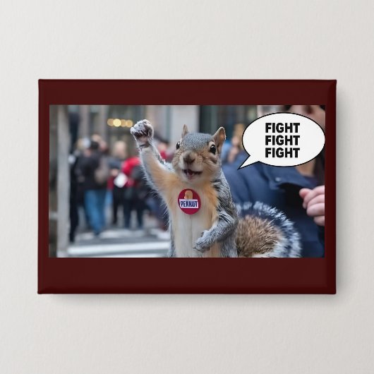 Peanut de Eekhoorn Grappige Conservatieve Kerst Button (Voorkant)