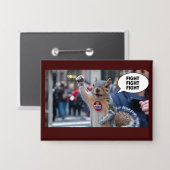 Peanut de Eekhoorn Grappige Conservatieve Kerst Button (Voorkant / Achterkant)