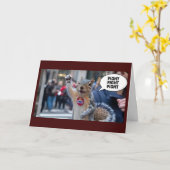 Peanut de Eekhoorn Grappige Conservatieve Kerst Kaart (Gele Bloem)