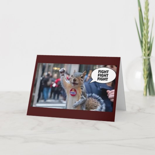 Peanut de Eekhoorn Grappige Conservatieve Kerst Kaart (Voorkant)