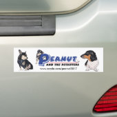 Peanut en Boogie adverteren Bumpersticker (Op auto)