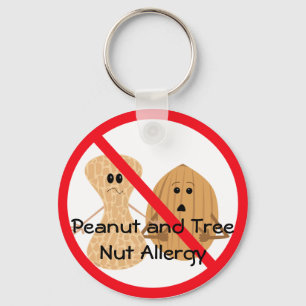 Peanut en Boom Nut Allergy Sleutelhanger