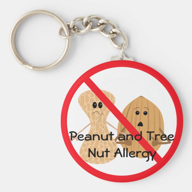 Peanut en Boom Nut Allergy Sleutelhanger (Voorkant)