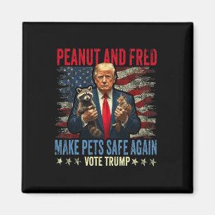 Peanut en Fred maken huisdieren weer veilig Trump Magneet