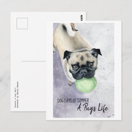 Peanut en haar Ball Briefkaart (Voorkant / Achterkant)