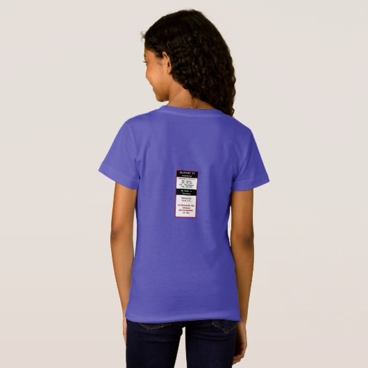 Peanut Food Allergy Alert Badge Style T-shirt (Achterkant volledig)