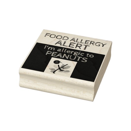 Peanut Food Allergy Alert Rubberstempel (Stempel)
