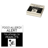 Peanut Food Allergy Alert Rubberstempel (Gestempeld)
