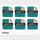 Peanut Food Allergy Sticker Blauwgroen (Vel)