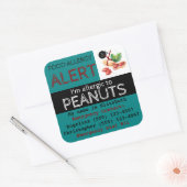Peanut Food Allergy Sticker Blauwgroen (Envelop)
