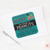 Peanut Food Allergy Sticker Blauwgroen (Envelop)