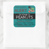 Peanut Food Allergy Sticker Blauwgroen (Tas)