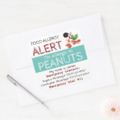Peanut Food Allergy Sticker Light Blauwgroen (Envelop)