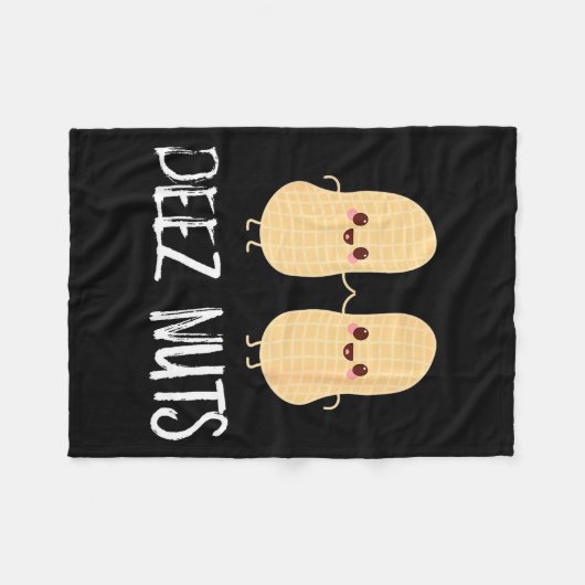 Peanut Food Funny Kawaii Cute Meme Deez Nuts Joke  Fleece Deken (Voorkant (Horizontaal))
