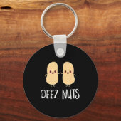 Peanut Food Funny Kawaii Cute Meme Deez Nuts Joke Sleutelhanger (Voorkant)