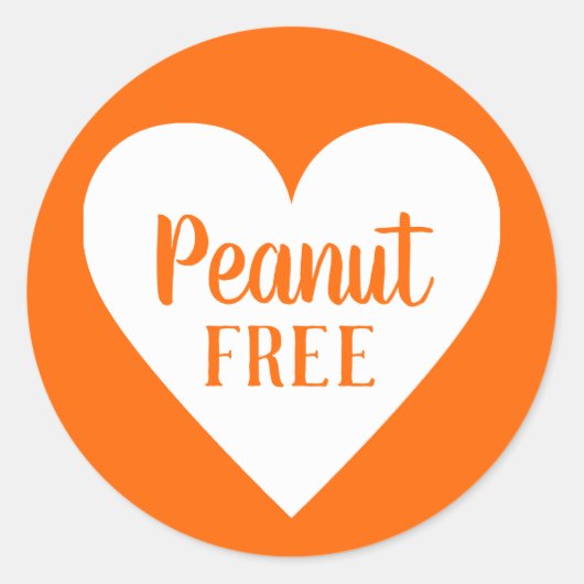 Peanut Free Allergy Safe Culinaire Label (Voorkant)
