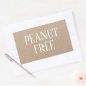 Peanut Free Allergy Safe Culinary Rechthoekige Sticker (Envelop)