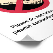 Peanut Free Classroom Gepersonaliseerd Allergy Sch Poster (Hoek)