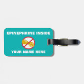 Peanut Free Kind Superheld Girl for Medical Kit Bagagelabel (Achterkant horizontaal)