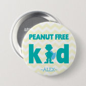 Peanut Free Superheld Boy Button (Voorkant /achterkant)
