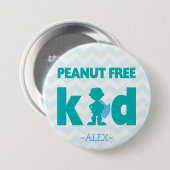 Peanut Free Superheld Boy Button (Voorkant /achterkant)