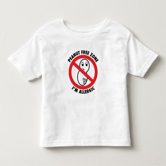 Peanut Free Zone Toddler T-Shirt (Voorkant)