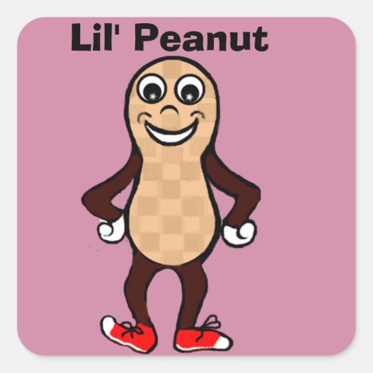 Peanut Little by Emmamm Afbeeldingen Vierkante Sticker (Voorkant)