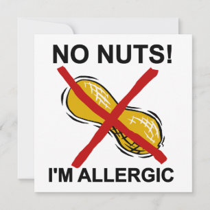 Peanut NO Nuts Ik ben allergisch