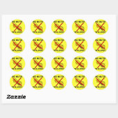 Peanut NO Nuts Ik ben allergisch Ronde Sticker (Vel)