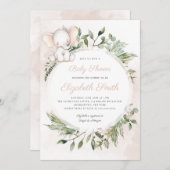 Peanut Olifant Meisje Groen Baby shower Kaart (Voorkant / Achterkant)