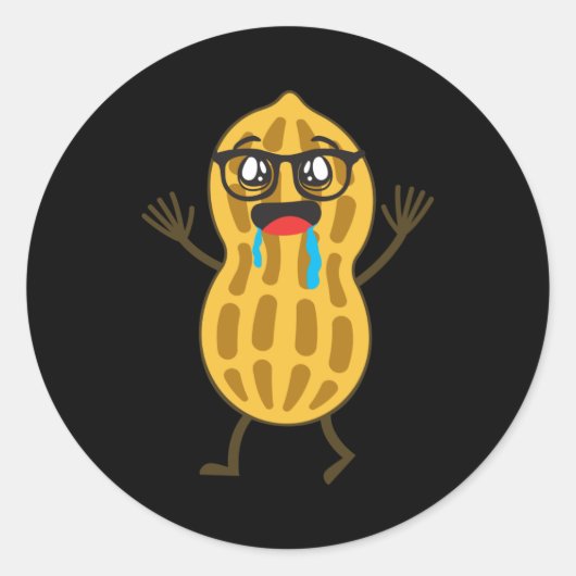 Peanut Ronde Sticker (Voorkant)