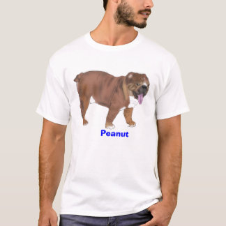 Peanut, t-shirt van Engelse bulldog