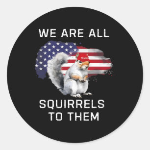 Peanut The Squirrel - Gerechtigheid voor pinda meg Ronde Sticker
