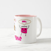 Peanutboterjelly TIME Tweekleurige Koffiemok (Voorkant rechts)