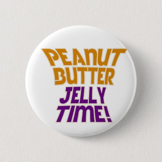 Peanutboterjeltijd Ronde Button 5,7 Cm (Voorkant)