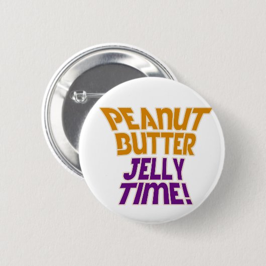 Peanutboterjeltijd Ronde Button 5,7 Cm (Voorkant /achterkant)