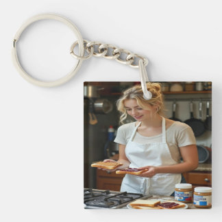 Peanutbutter and Jelly Sandwich Custom Sleutelhanger