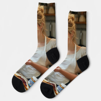 Peanutbutter and Jelly Sandwich Custom Sokken